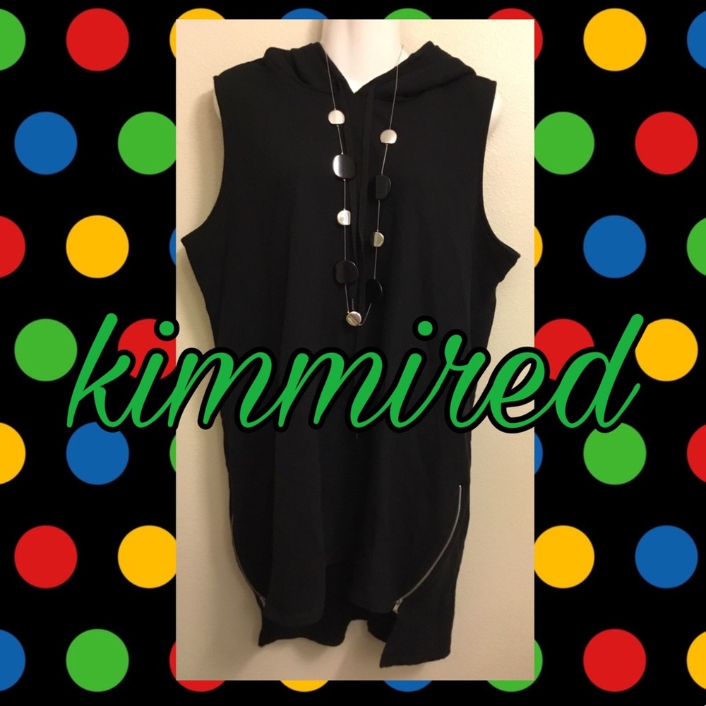 Forever 21 Black Sleeveless Zipper Hoodie Dress~3X